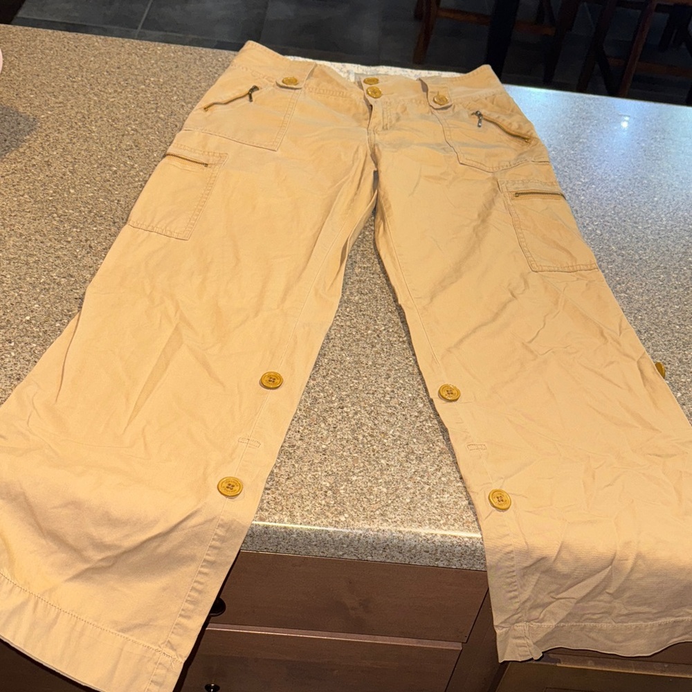 Y2k Hollister cargo wide leg khakis grunge prep